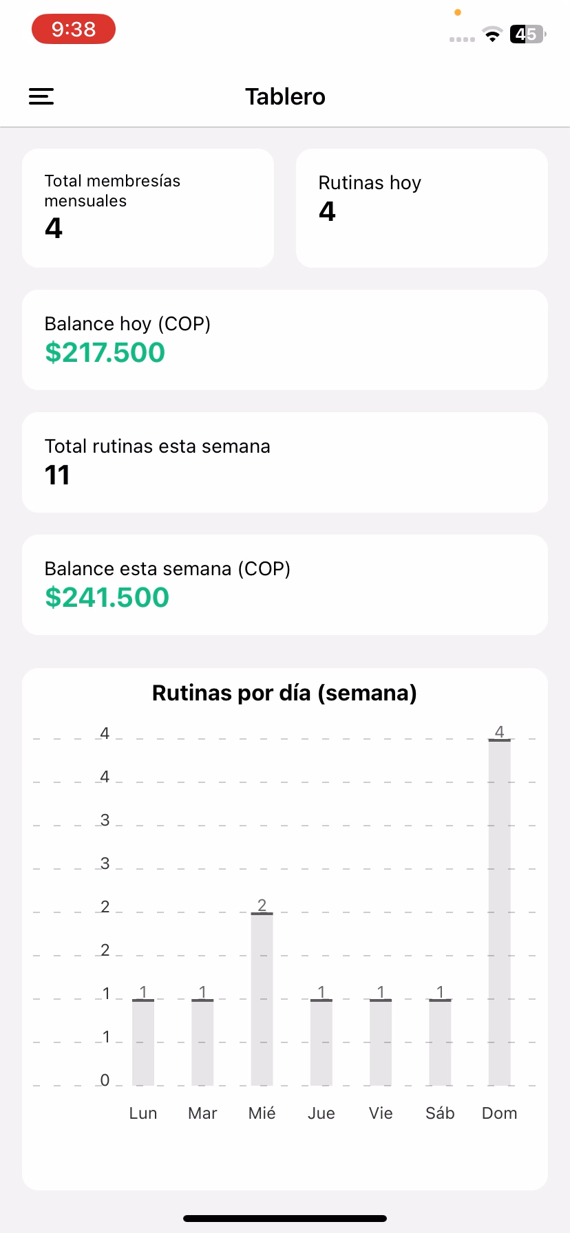 Gimnistra App Preview